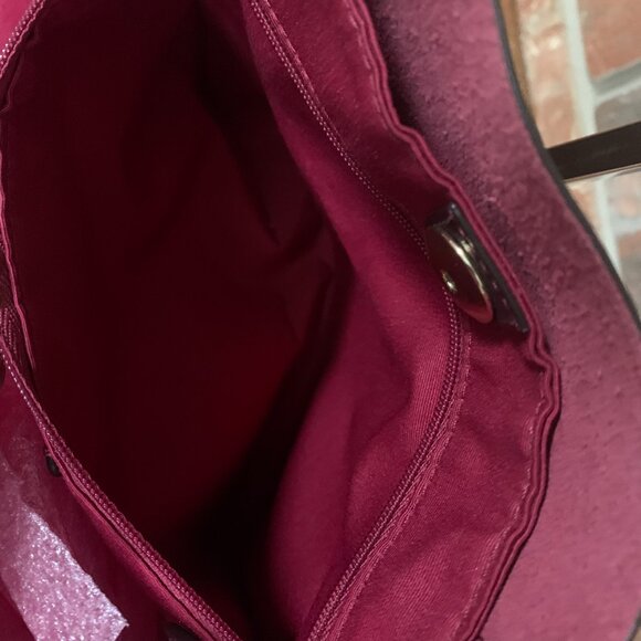 Coach Raspberry 58660 Derby Women's Large Shoulder Tote Bag GUC - Picture 7 of 13